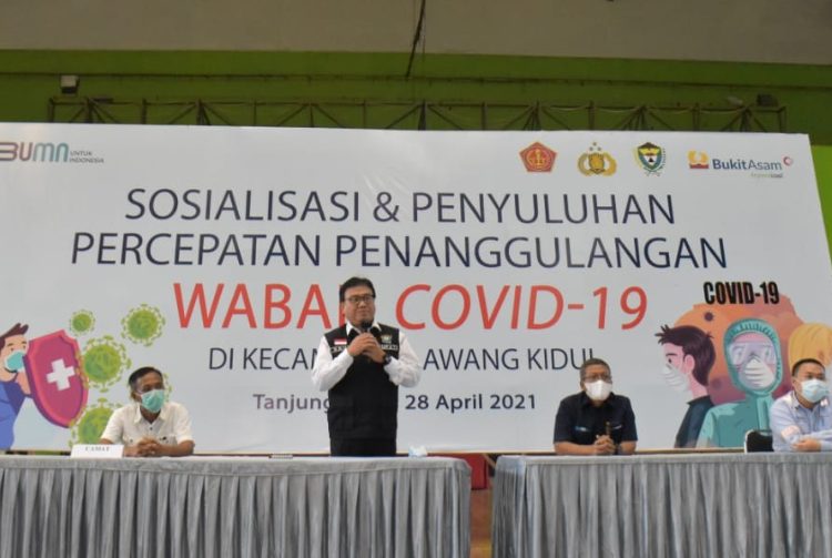 PTBA Bersama Pemerintah Kecamatan Lawang Kidul Terus Lawan Covid-19
