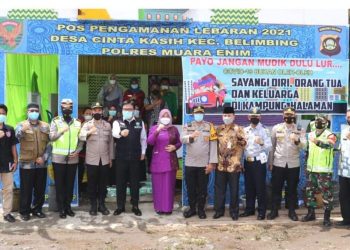 Plh Bupati Muara Enim Tinjau Pos Penyekatan Simpang Belimbing dan Penerapan Prokes