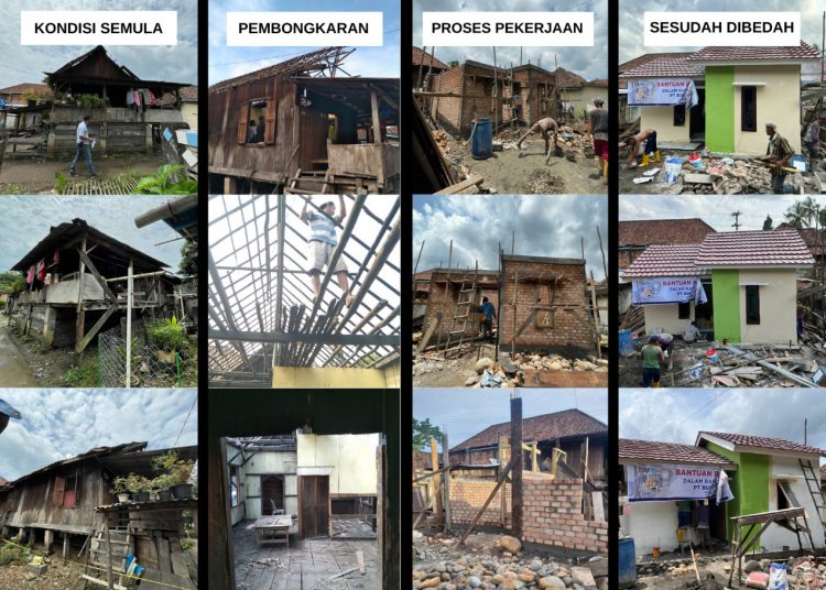 PT Bukit Asam Perbaiki 25 Rumah Warga Disekitar Perusahaan