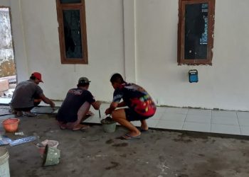 Pembangunan TPA Al-Mukminun Desa Ujanmas Baru Terus Digenjot Satgas TMMD Ke-113 Kodim 0404 Muara Enim