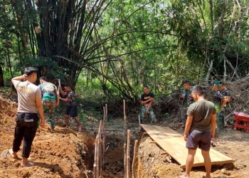 Satgas TMMD Ke-113 Kodim 0404 Muara Enim Geber Pambangunan Pladeker ke-2