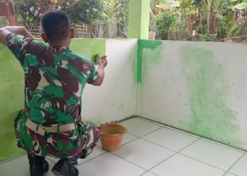 Pembangunan Poskamling TMMD Dusun 1 Desa Ujanmas Baru Selesai, Warga Bangga Akan Hadirnya TNI