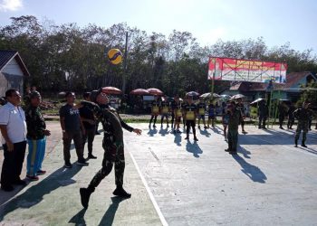 Puluhan Peserta Rebut Piala Volly Ball TMMD Dandim Cup 2022