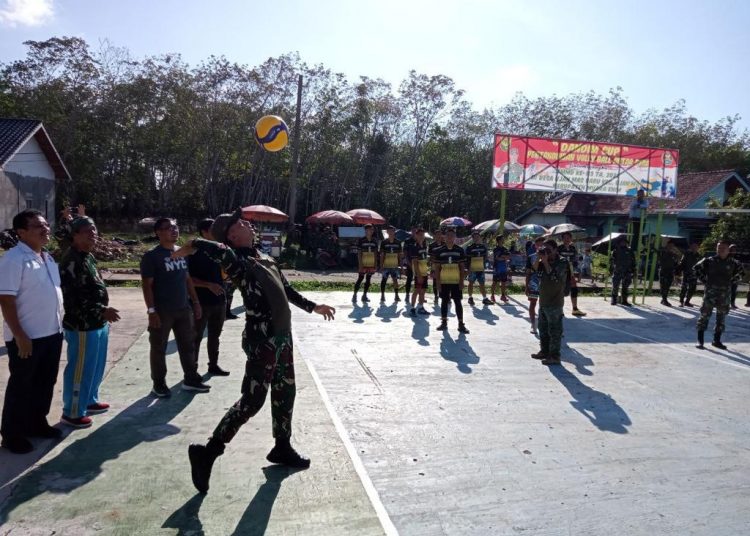 Puluhan Peserta Rebut Piala Volly Ball TMMD Dandim Cup 2022