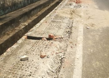 Percantik Kota Kayuagung, Dinas PRKP Rehab Trotoar dalam Kota