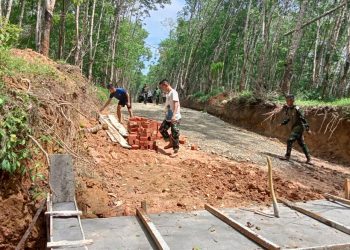 Plat Deker Ke-4 Rampung Dikerjakan Satgas TMMD Ke-113 Kodim 0404 Muara Enim