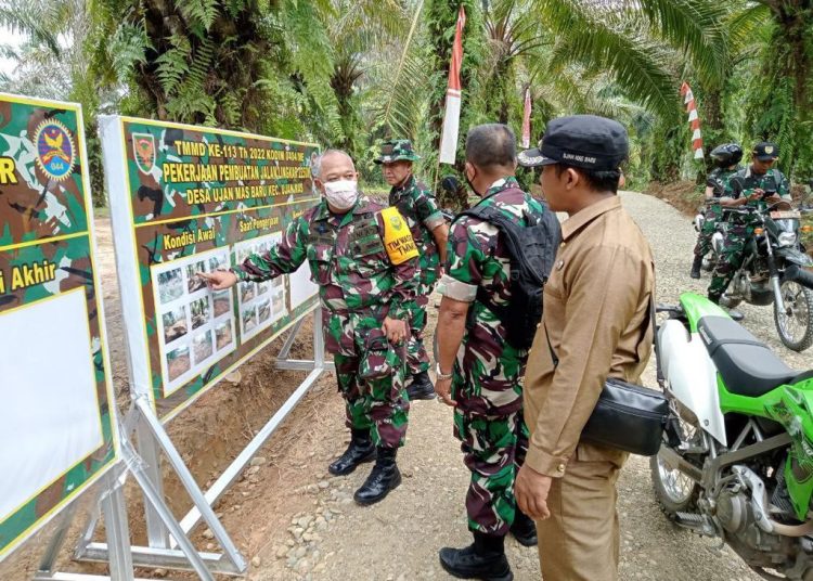 Pabandya Bakti TNI Ster Kodam II Sriwijaya Cek dan Tinjau Lokasi TMMD Ke-113 Kodim 0404 Muara Enim