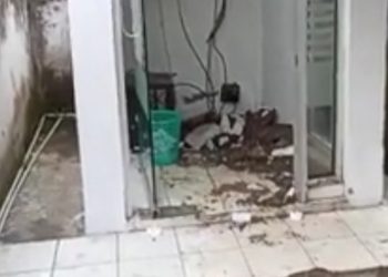 Rampok Beraksi Rusak ATM Bank BRI di Lubuk Linggau