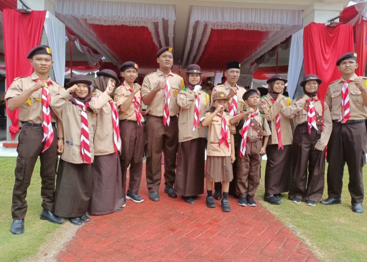 Angga Tridinova, Siswa SMPN 1 Kayuagung Pimpin Upacara HUT Pramuka