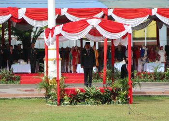 Pj Bupati Muara Enim Didaulat Pimpin Upacara HUT TNI Ke-77