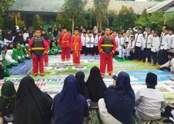 Siswa MIN 3 Muara Enim Gelar Atraksi Seni Bela Diri Tapak Suci