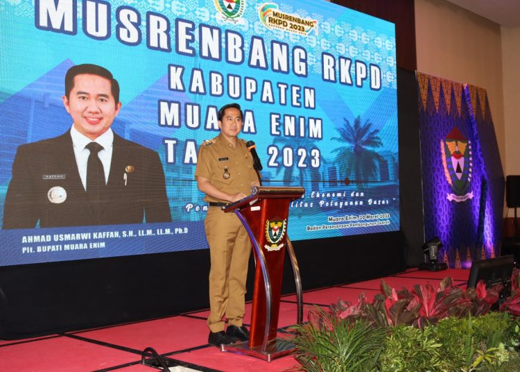 Buka Musrenbang RKPD Tahun 2023, Plt Bupati Muara Enim Minta 3 Pilar Bersinergi Percepat Pembangunan