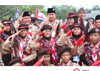 Buka Perkemahan Pramuka Madrasah Se-Sumsel, Gubernur dan Plt Bupati Muara Enim Berkemah Bersama