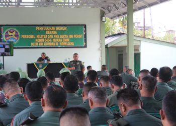 Kakumrem 044/Gapo Gelar Penyuluhan Hukum di Kodim 0404/Muara Enim