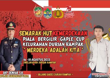 Bujang Gadis Durian Rampak Bersama Kapolsek Lubuklinggau Utara Gelar Kejuaraan Gaple Cup