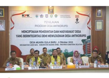 Sekda Muara Enim Hadiri Penilaian Desa Percontohan Anti Korupsi