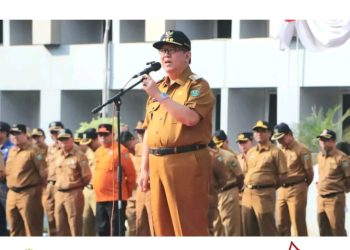 Pj. Bupati Muara Enim Ingatkan Netralitas ASN saat Pimpin Apel Gabungan 