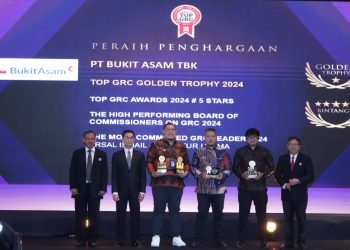 Tata Kelola Terintegrasi Perusahaan Makin Baik, Bukit Asam (PTBA) Raih 4 Penghargaan TOP GRC Awards
