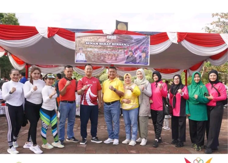 Pj. Bupati Muara Enim Senam Pagi Bersama Masyarakat