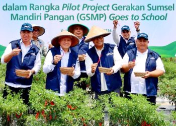 SMK Negeri 1 Gelumbang Muara Enim Jadi Proyek Percontohan Gerakan Sumsel Mandiri Pangan Sekolah