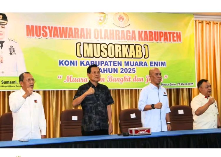 Buka Musrokab KONI, Bupati Bertekad Muara Enim Tuan Rumah Porprov Tahun 2027