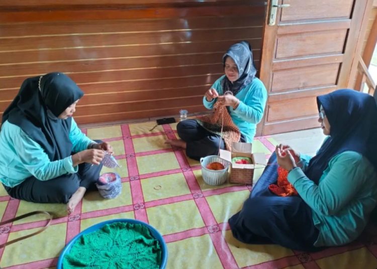 Kini Kerajinan Rajut Binaan PTBA Berhasil Dulang Cuan