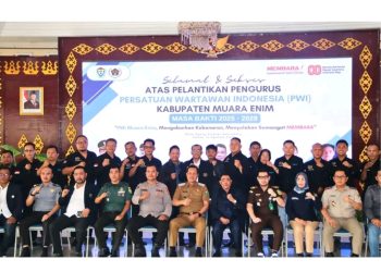 PWI Muara Enim 2025-2028 Dilantik, Bupati Ajak Jurnalis Tumbuhkan Optimisme Sukseskan Program Membara