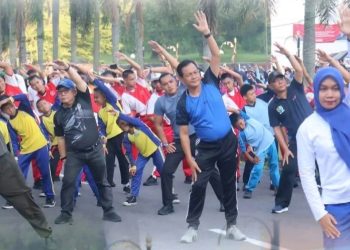 Muara Enim Lawan Asma, Bupati Senam Bersama dan Ajak Hidup Sehat